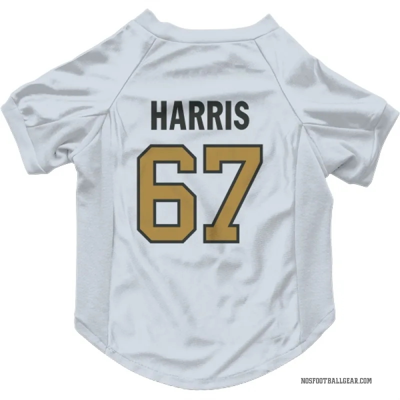 Zxavian Harris  Gold New Orleans Saints   White  Cat & Dog Pet Jersey