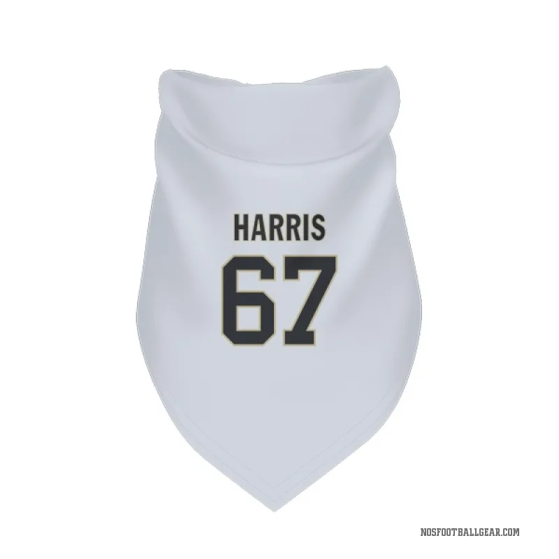 Zxavian Harris  White New Orleans Saints  Cat & Dog Pet Bandana