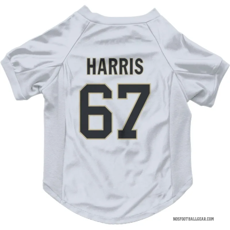 Zxavian Harris  White New Orleans Saints  Cat & Dog Pet Jersey